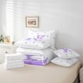 thumbnail image 6 of Castle Fairy Teens Boys Girls Bowknot Personalized Initial K 7-Piece Twin Bedding Sets,Purple Geometric Stripes Bedding Comforter Set,Dreamy Princess Breathable Sheet Sets,Microfiber Bedroom Decor, 6 of 8