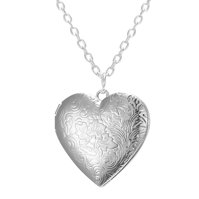 Fiudx Collar con Marco de Fotos Que Se Abre, Elegante Diseño de Aleación, Longitud Ajustable 42 Cm + 5 Cm, Perfecto para El Día de La Madre, Joya de Recuerdo Conmovedora, Ideal para Esposa o Novia.