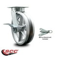 thumbnail image 2 of 8 Inch Kingpinless V Groove Semi Steel Wheel Caster with Brake and Swivel Lock, 2 of 2
