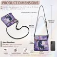 thumbnail image 7 of Kuiaobaty Horse Flowers Print Crossbody Bag for Women, Moon Print Leather Shoulder Purse Crossbody with Zipper Closure, Roomy Sturdy Messenger Handbag for Travel, Purple, 7 of 7