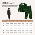 thumbnail image 3 of Rateoe Green Bright Web with Spiders Pattern Womens Pajamas Set Long Sleeve Sleepwear Button Down Nightwear Soft Cotton Pj Lounge Sets, 3 of 9