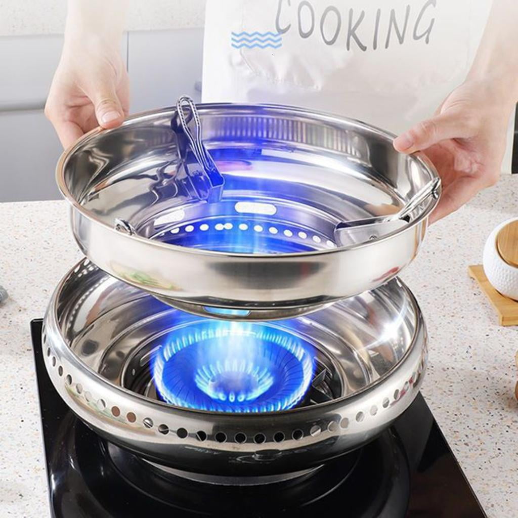 Stainless Steel Stove Wind Proof Cover Double Layer Gas Stove Wind Guard Fire Gathering Cover for Cooking Efficiency