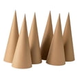 thumbnail image 1 of KLKCMS 6Pcs Kraft Paper Mache Cones Centerpieces Festival Christmas Tree Decoration, 1 of 9