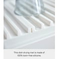 thumbnail image 6 of Yamazaki Home Folding Dish Drainer Mat and Trivet, White, Silicone, Collapsible, No Assembly, 6 of 7