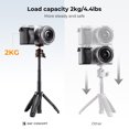 thumbnail image 3 of Trípode K&F CONCEPT Trípode/palo selfie extensible portátil Aleación de aluminio Tornillo de 1/4 pulg. Capacidad de carga de 2 kg con soporte para teléfono Reemplazo del obturador remoto para iPho, 3 of 8