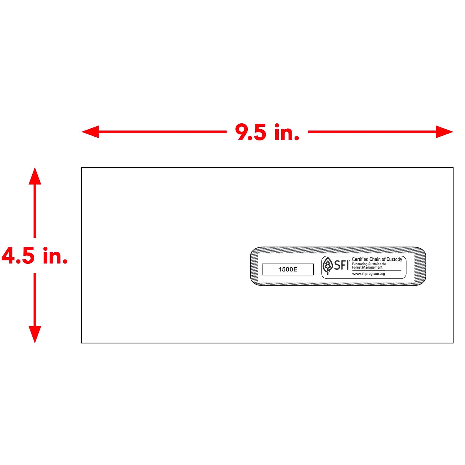 ComplyRight CMS-1500 Gummed #10 Document Envelopes 4 1/2" x 9 1/2" White 1500E