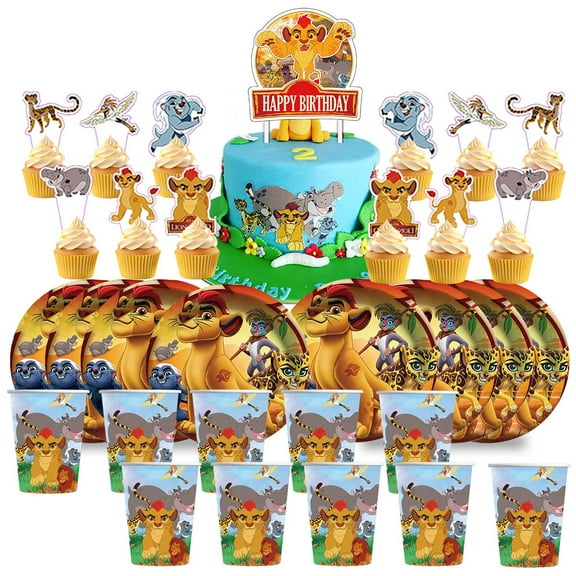Lion Guard Birthday Cups Party Supplies Plates Fans Decorations Cake Topper Decor