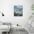 thumbnail image 6 of Lighthouse Wall Art Christian Nautical Wall Decor Ocean Coastal Bible Verse Pictures Lighthouse Scripture Canvas Prints Painting Decorations Framed Artwork for Bathroom Bedroom 16"x20", 6 of 6