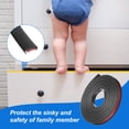 thumbnail image 4 of Borde de forma U Uxcell 9.8Ft x 0.47 pulgadas TPE autoadhesivo recubrimiento de chapa flexible borde de muebles negro, 4 of 5