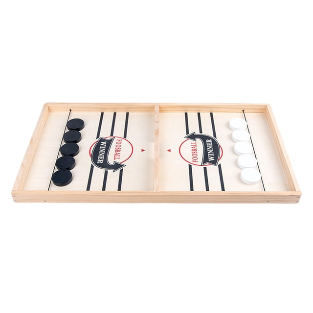 KLKCMS Fast Puck Game 2 Players Table Desktop Battle for Kids Adults Families Girls L