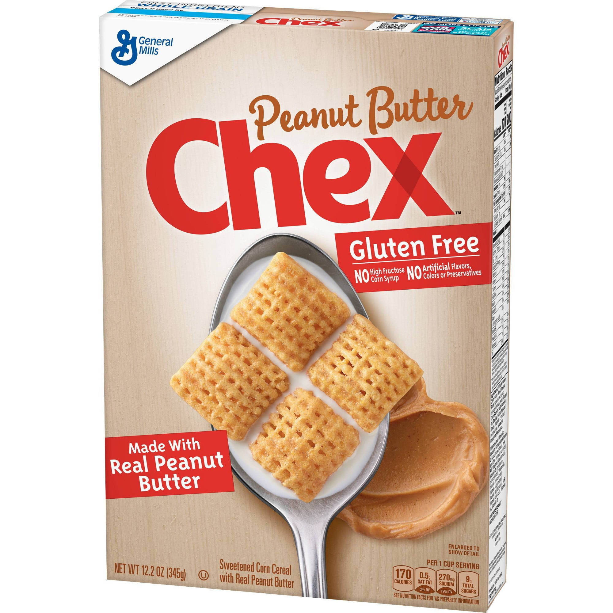 Chex Peanut Butter Gluten-Free Breakfast Cereal - 12.2oz (Pack of 14)