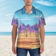 thumbnail image 2 of Yiaed Pixel Desert Landscape Print Hawaiian Shirt for Men Short Sleeve Button Down Shirts Beach Shirts for Men,XX-Large, 2 of 7