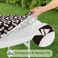 thumbnail image 5 of Colorful Bohemian Tablecloth with Elastic Edging for Round Tables, Floral Print Stretch Cover Fits 52 to 56 Inch, Party Kitchen Decor, 5 of 7