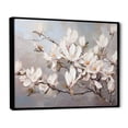 thumbnail image 2 of Designart "Pink Magnolias In Full Bloom I" Flowers Floater Framed Wall Decor, 2 of 5