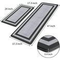 thumbnail image 2 of Alfombra de cocina [2 PCS] Alfombra impermeable antifatiga acolchada no resbaladiza Comodidad ergonómica Alfombra de pie para cocina, piso, oficina, fregadero, lavandería, negro y gris, 2 of 4