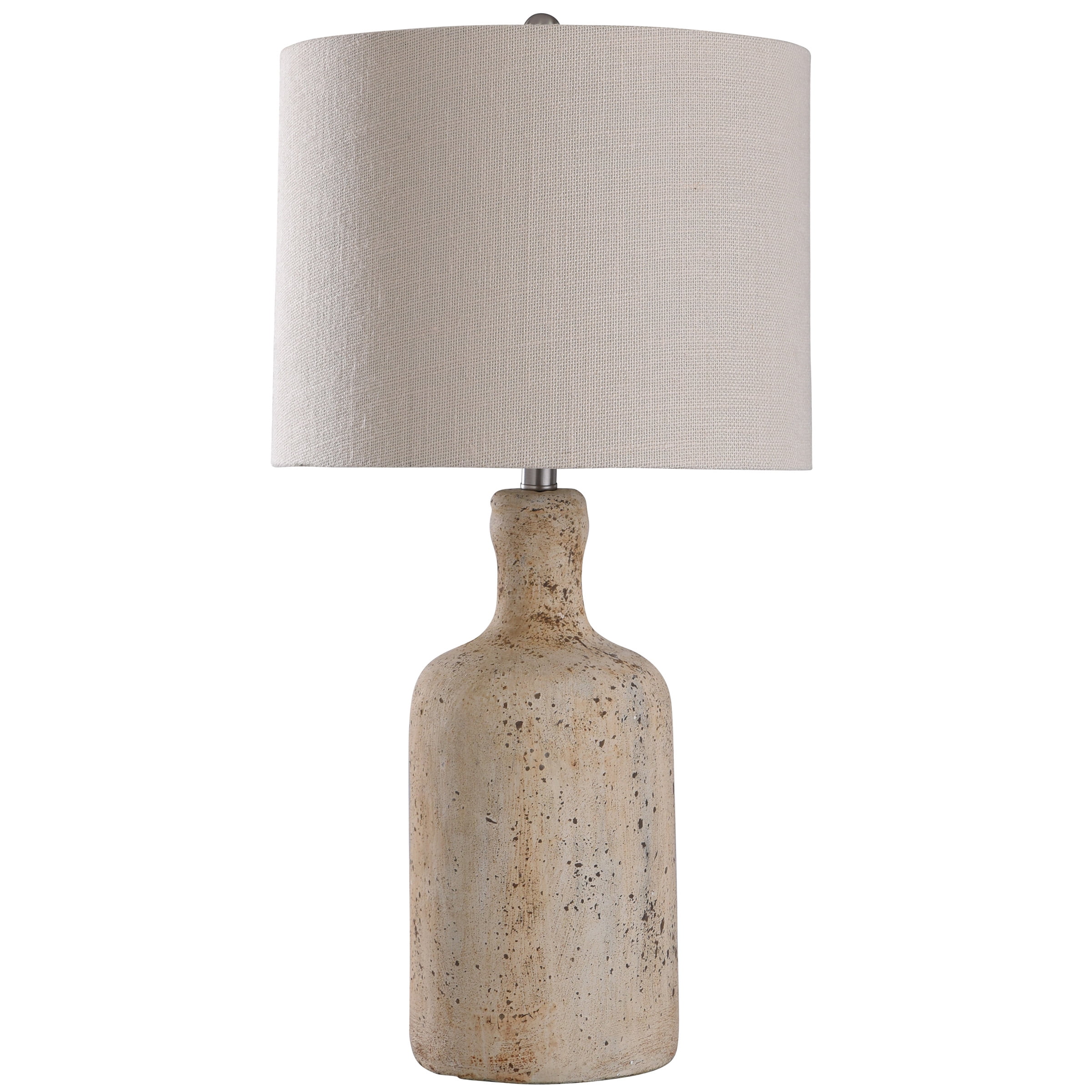 Olney Textured Concrete Table Lamp with Drum Shade MultiColor