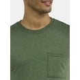 thumbnail image 4 of Athletic Works Men's and Big Men's Cotton Pocket Tee, Sizes XS-5XL and Tall Sizes, 4 of 5