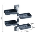 thumbnail image 2 of MERILER 4-Layer Wall Mounted Soap Dish with Strong Vacuum Suction Cups - Quick and Easy Installation for Bathroom and Kitchen, 2 of 7