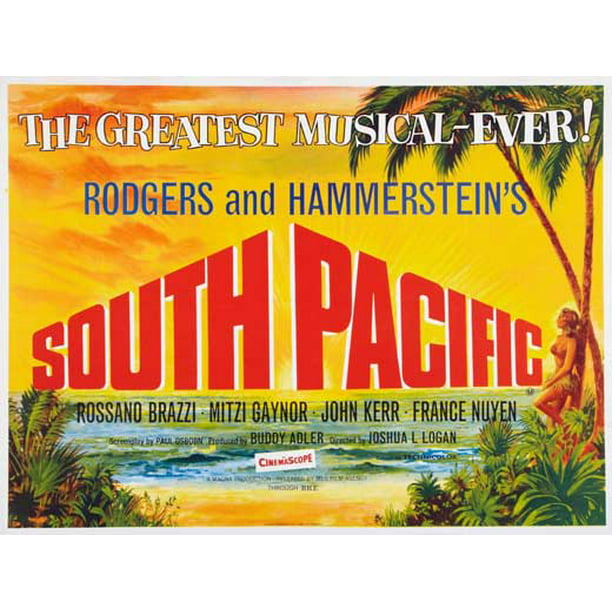 South Pacific - movie POSTER (UK Style A) (11" x 17") (1959)