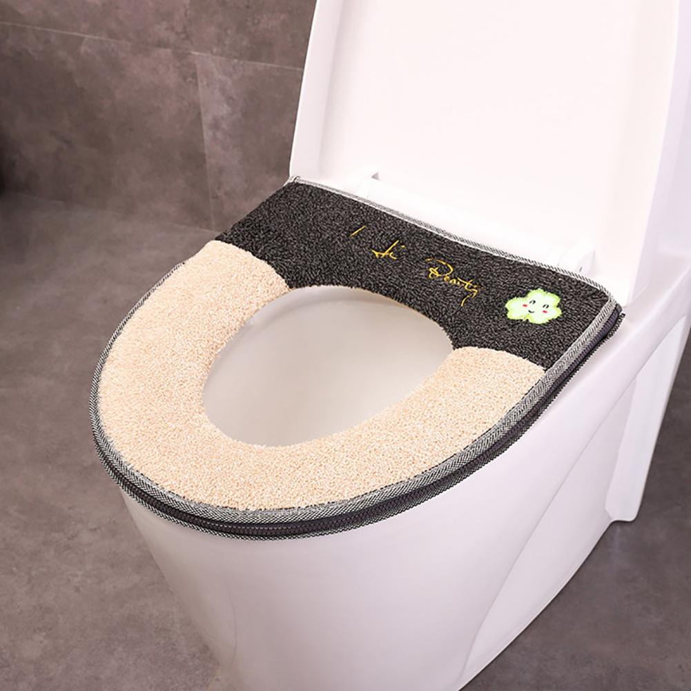 Universal O Shape Warm Soft Toilet Seat Lid Cover Closestool Case Zipper Mat CAL