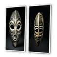 thumbnail image 3 of Designart "Traditional African Mask Ethnically Crafted XIV" African Tribal Framed Wall Art Set Of 2 - Black People Framed Canvas Set For Living Room Decor, 3 of 7