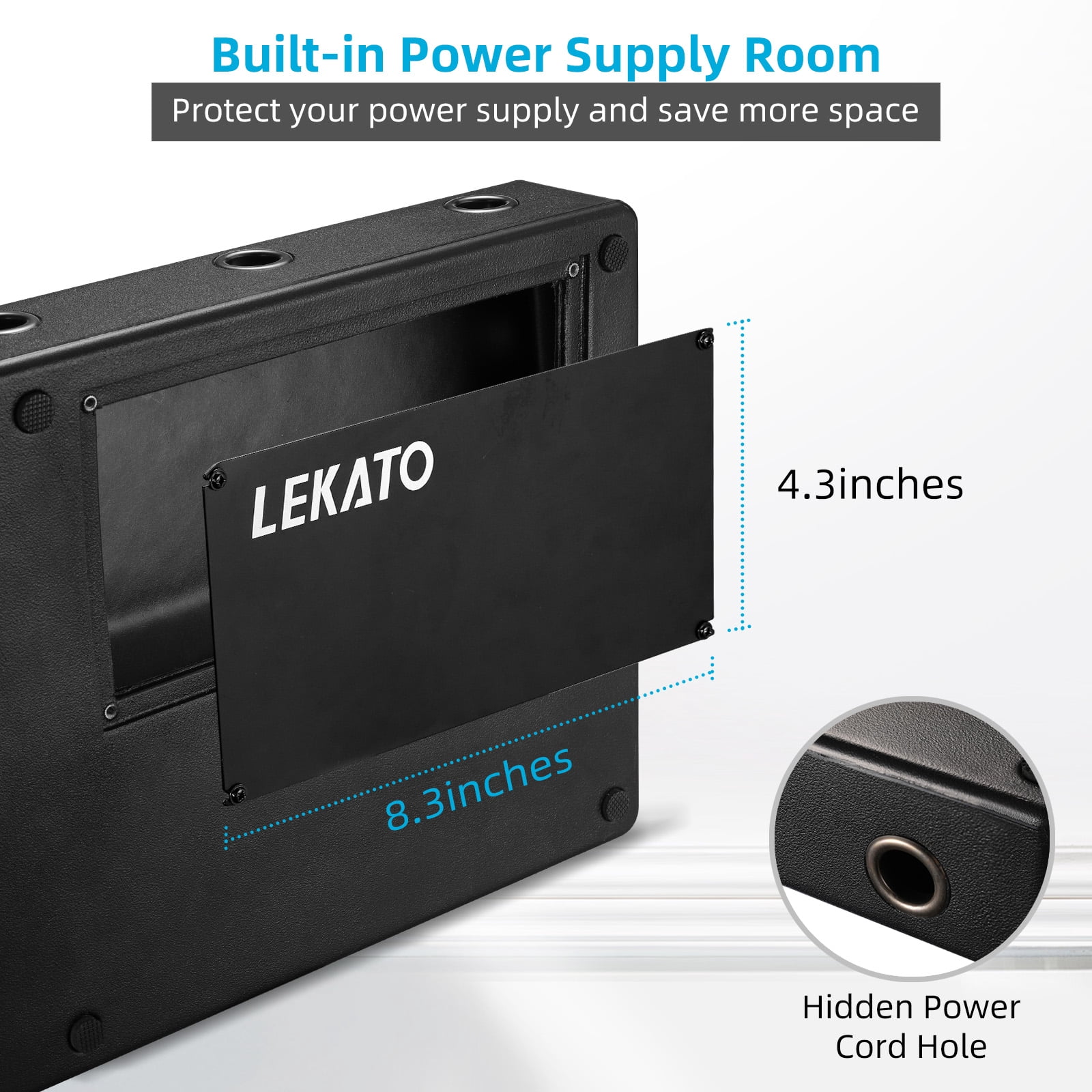 LEKATO Guitar Pedal Board 19.7''x10''x2.4" Large Capacity Guitar Pedalboards with Built-in Power Supply Room with Carry Bag and Mounting Tape