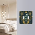 thumbnail image 4 of Yayeee Toggle Light Switch Wall Plate 2-Gang 4.56"x4.48" Decorative Outlet Cover, Green Celestial Serpent, 4 of 7