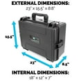 thumbnail image 2 of Casematix Waterproof Audio Mixer Case fits Yamaha MG12XU 12 Channel Mixing Console Fits 17.0" x 12.1" x 5.0" Mixers and Cables, 2 of 7
