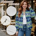 thumbnail image 6 of DISNIMO Aztec Style Printed Jackets for Women Long Sleeve Sweatshirts V Neck Outwear Fall Winter Clothes, S, 6 of 7