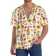 thumbnail image 1 of Fotbe Gnomes Autumn Harvest Camisa Estampada de Manga Corta para Hombre, Casual de Verano, Estilo Playero, Sin Arrugas-Medium, 1 of 5