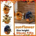thumbnail image 7 of Ornament-Halloween Decorations-10" Pumpkin Ornament for Halloween Decor – Indoor Thanksgiving & Fall Halloween Decorations with Sunflower and Maple Leaves Festive Tabletop Decoration, 7 of 7