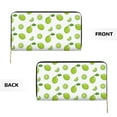 thumbnail image 3 of Leather Thin Slim Wallets for Women Men - Cute Mint Green Limes Clutch Card Wallet for Women Men with Zipper, 3 of 7