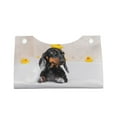 thumbnail image 4 of Lsque Dachshund Sitting in Bathtub Printed Long Tissue Box Cover Holder, Facial Paper Organizer Dispenser,Triangle with Bottom Belt, PVC Leather Decorative Organizer, 4 of 9