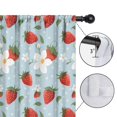 thumbnail image 4 of Blackout Kids Curtains,Blue Strawberry Plants Fruit Childrens Insulated Curtains Set Of 2,Bedroom Essentials,Toddler Room Decor 42x54in(106x137cm), 4 of 4