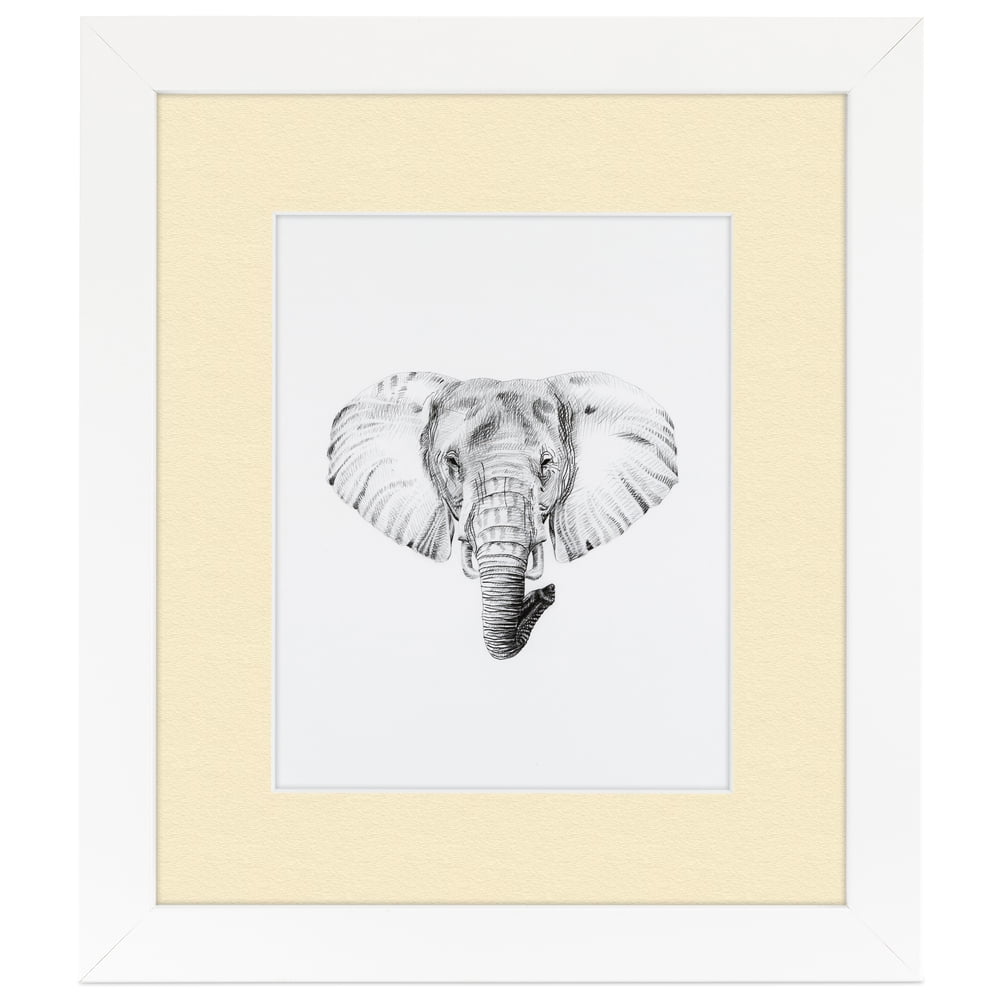 ArtToFrames 22x28 Matted Picture Frame with 18x24 Single Mat Photo Opening Framed in 1.25 Satin White Frame and 2 Cream Mat (FWM-3966-22x28)