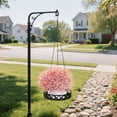 thumbnail image 4 of Hanging Planter With Chains, Metal Wire Hanging Basket for Indoor Outdoor Plants, Black Iron Openwork Twisted Chain Flower Pot Holder for Home Balcony Garden Decor, 4 of 6