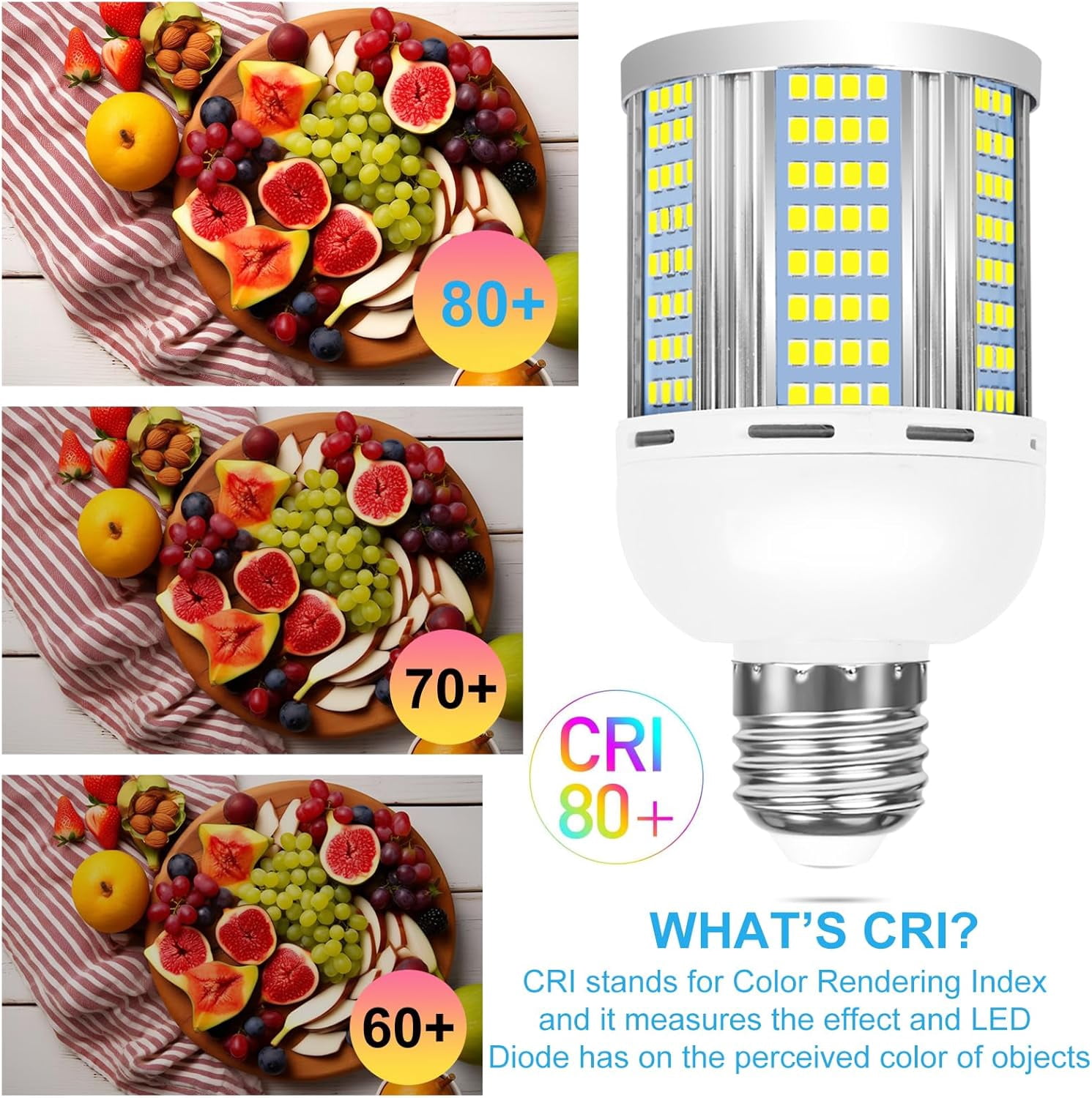 2 Pack 200W Equivalent Led Corn Light Bulb, 3000 Lumen 5000K Daylight White 30W LED Corn Lamp, E26/E27 Base LED Light Bulb for Home Garden Garage Backyard Street Office Household