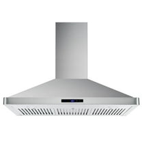 Joeaonz 36" Wall Mount Range Hood, Buttonless Stainless Steel, 700 CFM, Dishwasher-Safe Filter, ETL Certified