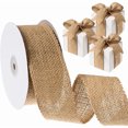 thumbnail image 4 of Ounissouiy Rollo de 9M de cintas de yute natural, banda de boda decorativa DIY, cordón de arpillera, suministros para envolver regalos de Type4 NO4, 4 of 6