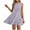 Hot Pink, variant on Summer Dresses for Women 2025, Women Summer Casual Non Positioning Printed Side Pleated Round Neck Dress(Light Blue,S)