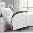 thumbnail image 3 of Casa Platino Bed Comforter Queen Size - Pre-Washed Quilted Blanket - Lightweight Queen Size Comforter - All Season Queen Comforter - Reversible Down Alternative Comforter Queen Size - Polka Black Dot, 3 of 7