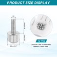 thumbnail image 2 of 12 Pcs M3x10mm Computer Case Thumbscrews, Carbon Steel Knurled Screw, Silver, 2 of 6
