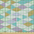 thumbnail image 2 of Ambesonne Geometric Fabric by the Yard Upholstery, Pastel Rhombus Shapes, 3 Yards, Multicolor, 2 of 5