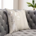 thumbnail image 4 of Pasargad Home Safari Striped Silver Cowhide 17 Inch Decorative Throw Pillow, 4 of 5