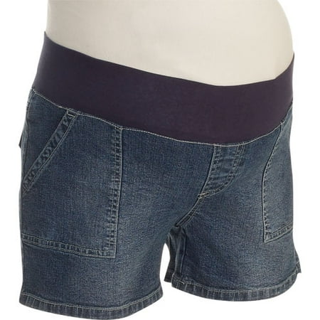 Maternity Denim Flap Shorts