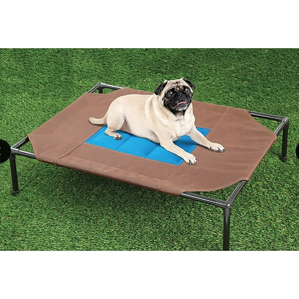 Relaxing Pet Dog Cot Cool Cooling Gel Elevated Bed - Walmart.com