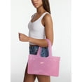 thumbnail image 5 of No Boundaries Women's Jelly Tote Bag, Pink Glitter, 5 of 6