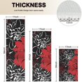 thumbnail image 4 of Red and Black Pioneer Flower Pattern Kitchen Rugs Sets Of 3,Kitchen Runner Rugs Non Skid Washable,Decorative Kitchen Floor Mats for Kitchen,Sink,Laundry,17"x30"+ 17"x47" + 17"x59", 4 of 6