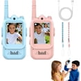 thumbnail image 1 of Walkie Talkie para Niños con Cámara y Pantalla LCD - 2 Pack Recargable con 6 Efectos de Voz Divertidos, Chat de Video y Mensajes, Juguete para Interior y Exterior - Regalo Ideal 3 a 12 Años, 1 of 8