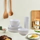 thumbnail image 5 of Yhmxh Utensilios de cocina Juego de vajilla de 16 piezas de plástico resistente a caídas para el hogar, de color sólido, con cuencos, platos y tazas. Muebles para cocina Accesorios de cocina, 5 of 6